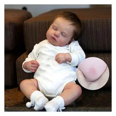 (GIRL) 20Inch LouLou Reborn Baby Doll Boy and Gir Full Body Silicone