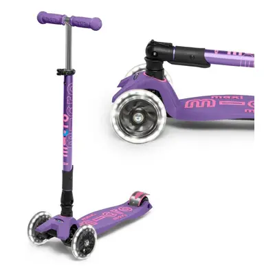 Micro Scooters Micro Maxi Deluxe Foldable LED Scooter MMD100 Purple