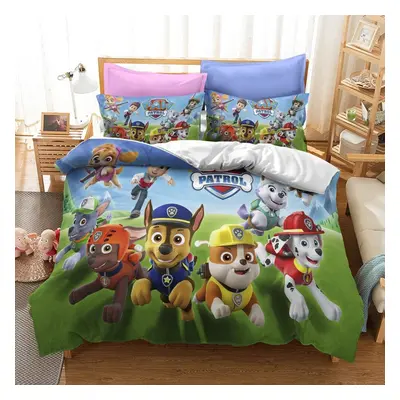 (Style 24, Single (135X200CM)/2PCS) Paw Patrol Dog Bedding Single Double Duvet Cover