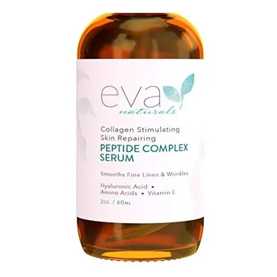 Peptide Complex Serum by Eva Naturals (2 oz) - Best Anti-Aging Face Serum Reduces Wrinkles and B