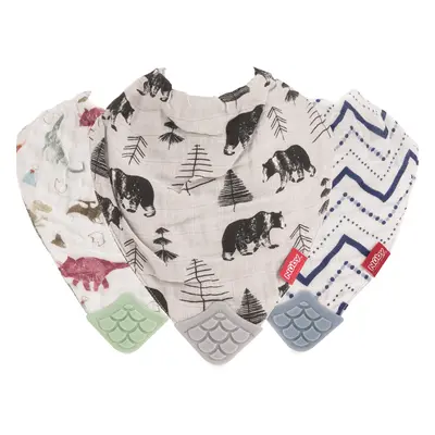 Nuby Baby Bibs - Pc Muslin Bibs - Reversible 100% Natural Cotton Tee