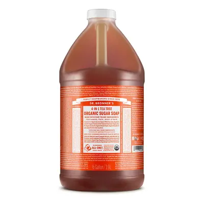 Dr. Bronner's - Organic Sugar Soap (Tea Tree Ounce) - Made with Organic Oils Sugar and Shikakai 