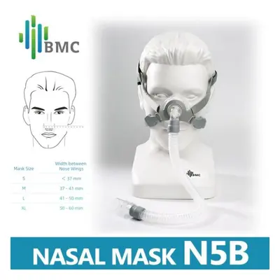 (S) Bmc Nasal Mask N5b For Cpap Auto Cpap Bpap Ventilator