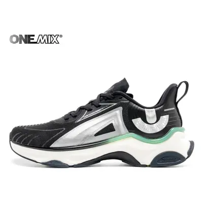 (Black, 41) ONEMIX New Designers Running Shoes High Quality Sneakers for Men Breathable Wear-res