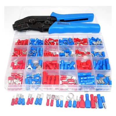 320pcs Spade Terminals Insulated Cable Connector Electrical Wire Assorted Crimp Butt Ring Fork S