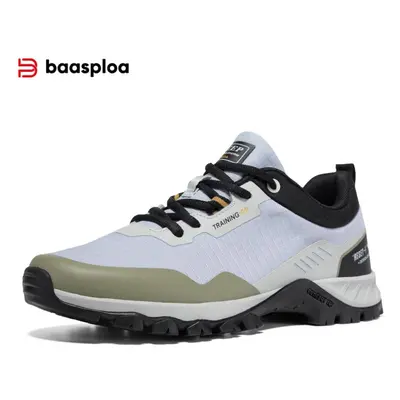 (grey, 44) Baasploa Summer New Arrival Man Non-slip Sneakers Wear-resistant Hiking Shoes Men Out