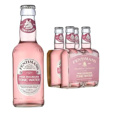 Fentimans Pink Rhubarb Tonic Water - Botanically Brewed Water - Infused with Sweet Rhubarb and B