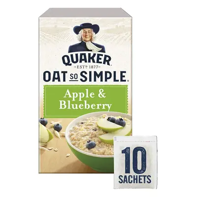 Quaker Oat So Simple Apple and Blueberry Porridge Sachets, x g (Pack of 6)