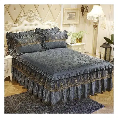 (gray, 3pcs 200x220cm) Pcs Bedding Set Luxurious Bedding Cover Set Warm Bedspread On The Bed Hei