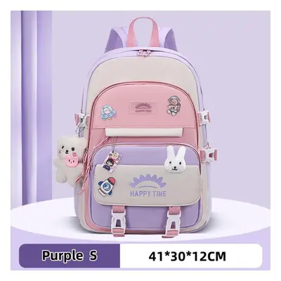 (purple, S) Girl&apos;s Schoolbag Cute Korean Style Student Backpacks School Bags For Teenage Gi