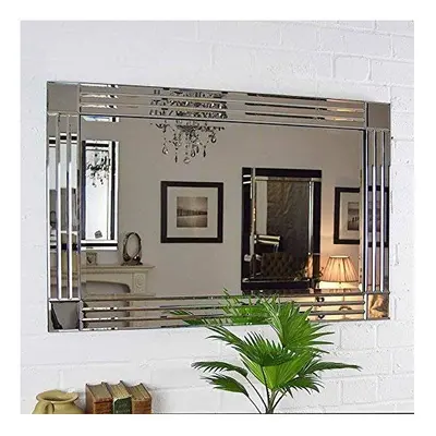 Silver Triple Bevelled Venetian Wall Mirror 3Ft X 2Ft (91cm X 61cm)