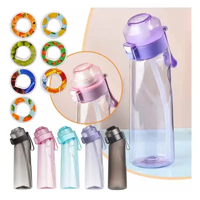 (Peach Flavor Ring) Air Up Water Bottle with Straw, Fitness Sports Scent Airup Fragrant Water Cu