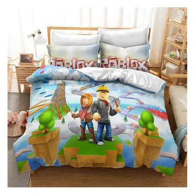 (Pattern 16, Single) ROBLOX Bedding Single Double Duvet Cover Cartoon