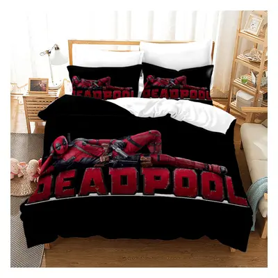 (Style 10, Double(200X200CM/3PCS)) Deadpool Bedding Single Double Duvet Cover UK