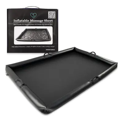 Inflatable Massage Sheet with Handles | Black Durable PVC Waterproof Sheet