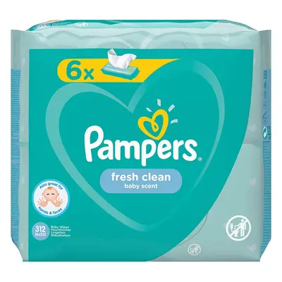 Pampers Fresh Clean Baby Wipes White