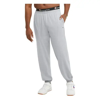 Champion Lightweight Lounge Jersey Knit Casual Pants for Men Reg Tall Oxford Gray C Patch Logo X