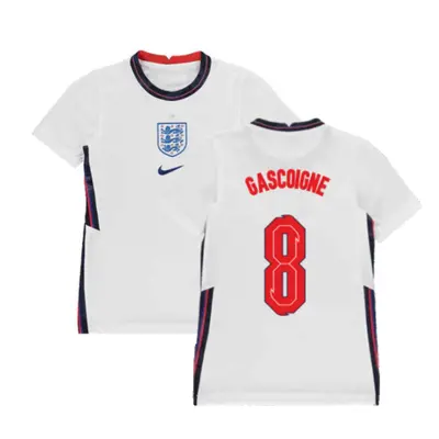 (SB) England Home Nike Football Shirt (Kids) (GASCOIGNE 8)