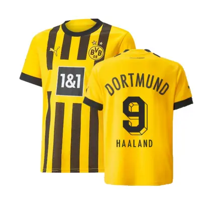 (MB) Borussia Dortmund Home Shirt (Kids) (HAALAND 9)