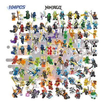 Ninjago 104pcs Building Blocks Set Mini Figures Kids Puzzle Assembly Gifts Toy