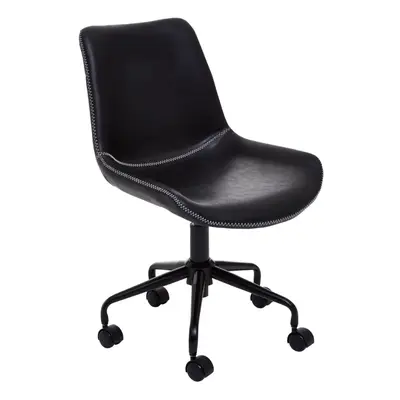 Premier Housewares Bloomberg Black Leather Chair