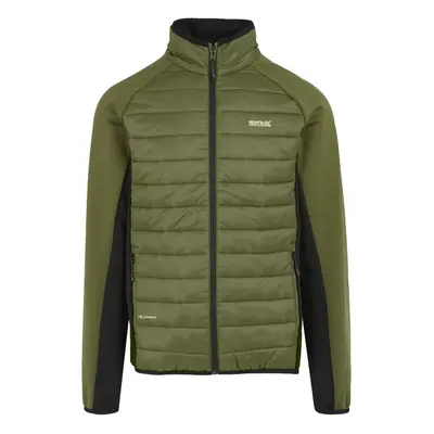 (L, Nephrite Green/Black) Regatta Mens Clumber IV Full Zip Hybrid Jacket