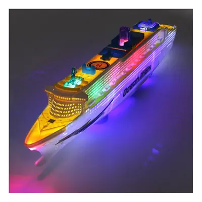 Ocean Liner Cruise Ship Boat Electric Toys Flash LED Lights Sounds Kids Christmas Gift