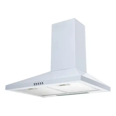 SIA CHL60WH 60cm White Pyramid Speed Chimney Cooker Hood Kitchen Extractor Fan