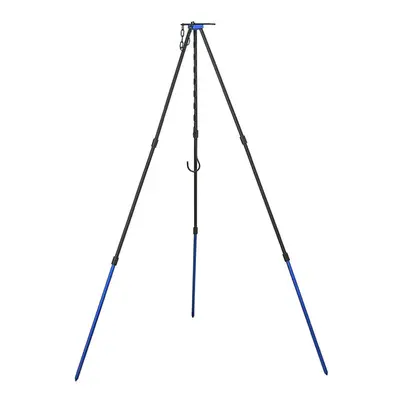 (Blue) Multifunction Camping BBQ Tripod Bonfire Portable Hanging Water Jugs Bracket Detachable B