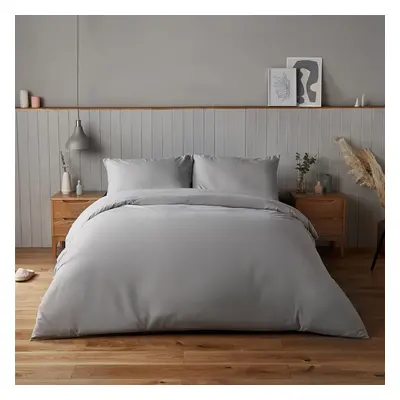 (Double, Grey) Collection Charcoal Duvet Cover Set. Supersoft Snuggly Easy Care Duvet Cover Quil