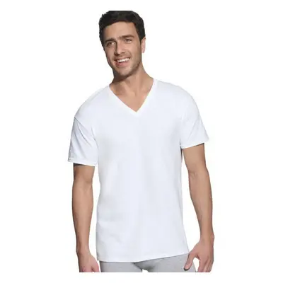 Hanes Ultimate Men's Pack FreshIQ V-Neck Tee, White, X-Large