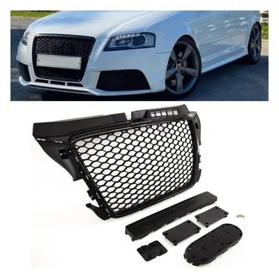 Audi A3 S3 Main Grille With Gloss Black Frame W/O Pdc With Emblem Holder RS Look