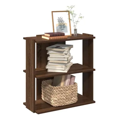 vidaXL Bookcase 3-Tier Brown Oak 60x30x60 cm Engineered Wood