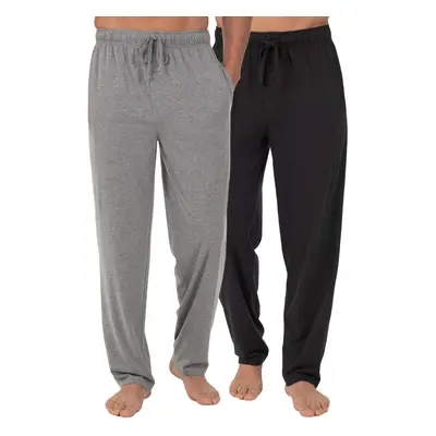 Fruit of the Loom Men's Extended Sizes Jersey Knit Sleep Pant (1 & Packs) Black/Grey (2-Pack) 3X