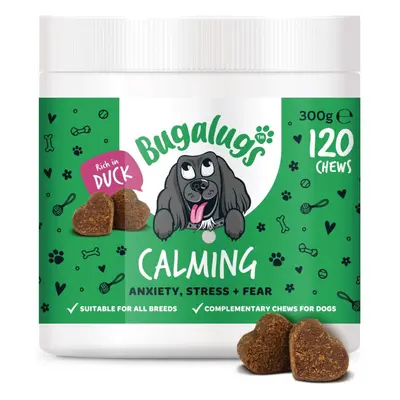 BUGALUGS Calming Treats for Dogs for Stress, Separation, Aggression, Travel, Barking & Dog Anxie