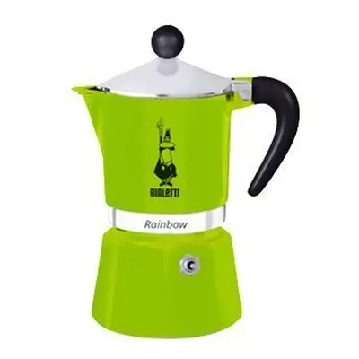 Bialetti Rainbow Espresso Maker for Cups, Aluminium, Green, x x cm