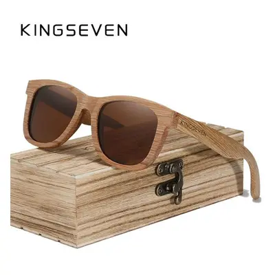 (M) Kingseven Handmade Natural Wooden Sunglasses For Men Polarized Sunglasses Wood Women&apos;s 