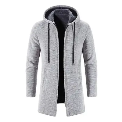 (light gray, XXXL) Autumn And Winter Cashmere Men&apos;s Cardigan Chenille Outer Sweater Sweater