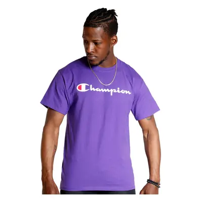 Champion mens Classic T-shirt Classic Script T Shirt Purple Pr-y06794 Large US