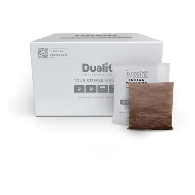 50 Premium Indian Monsoon Coffee Bags by Dualit - Compostable Coffee Bag with Recyclable Sachet 