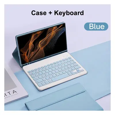 (blue, galaxy tab a9) Bluetooth Keyboard Case For Samsung Galaxy Tab S8 Ultra 14.6 Inch 12 Inch 