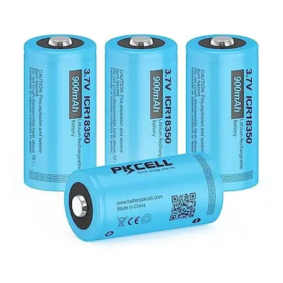 ICR18350 Rechargeable Battery 3.7V Li-ion mAh Batteries for Torch, Toys,Pack of 4,PKCELL