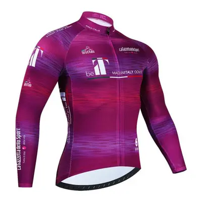 (pink, M) Tour Of Italy Cycling Jersey Set Premium Anti-uv Long Sleeve Downhill Cycling Suit Aut