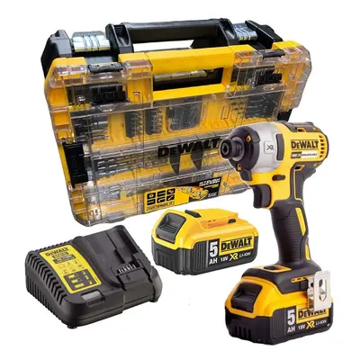 Dewalt DCF887P2 18V XR G2 Brushless Speed Impact Driver - x 5.0ah + 85pc Set