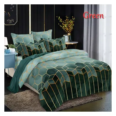 (green, Queen(228x228)) Duvet Cover Set Colors Soft Microfiber Bed Set With Zipper Closure Sizes