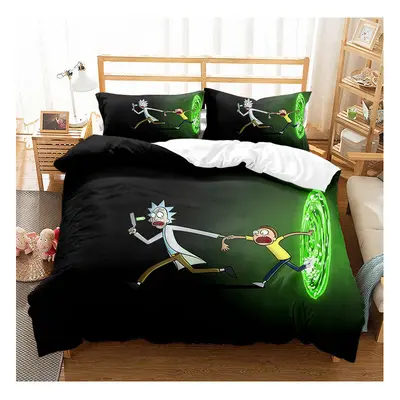 (Pattern 04, King) Rick and Morty Single Double King Duvet Cover UK