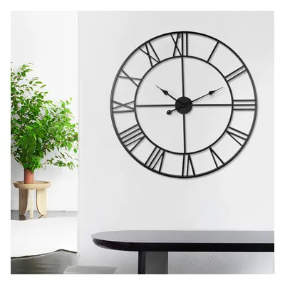 78CM Golden LARGE ROMAN NUMERALS SKELETON WALL CLOCK OPEN FACE ROUND