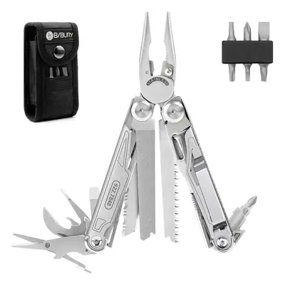 BIBURY Multitools, Upgraded Multi Tool Foldable Pliers, Stainless Steel Multitools with Nylon Po