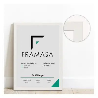 (White, 100x70 CM) The Photo Factory Frame | Wooden Photo & Art Frames