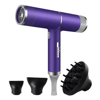 (Purple) Ionic Hair Dryer Hair Super Wind Silent Hair Dryer